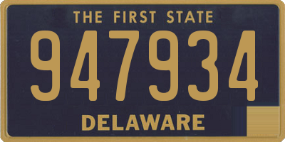 DE license plate 947934