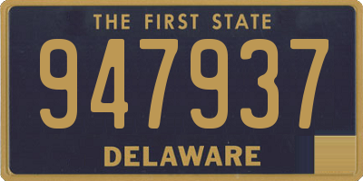 DE license plate 947937
