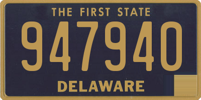DE license plate 947940