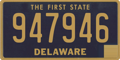 DE license plate 947946