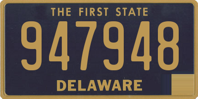 DE license plate 947948