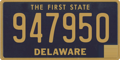 DE license plate 947950
