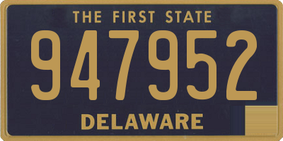 DE license plate 947952
