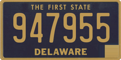 DE license plate 947955