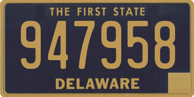 DE license plate 947958