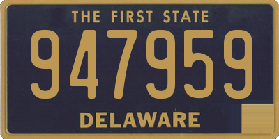 DE license plate 947959