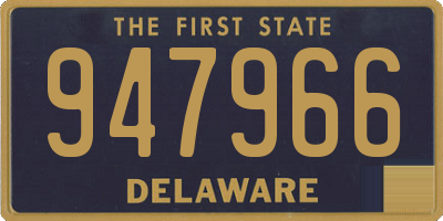 DE license plate 947966