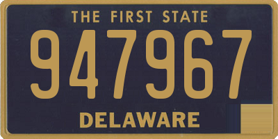 DE license plate 947967