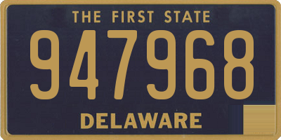 DE license plate 947968