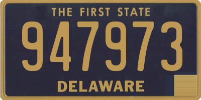 DE license plate 947973