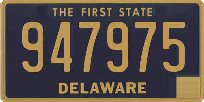 DE license plate 947975