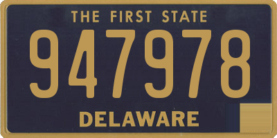DE license plate 947978