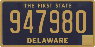 DE license plate 947980
