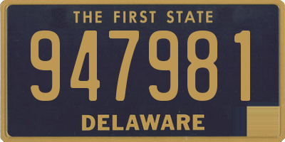 DE license plate 947981