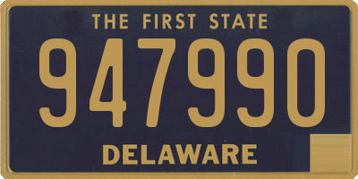 DE license plate 947990