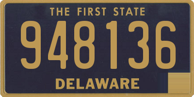 DE license plate 948136