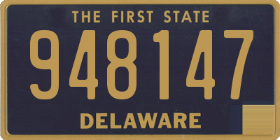 DE license plate 948147