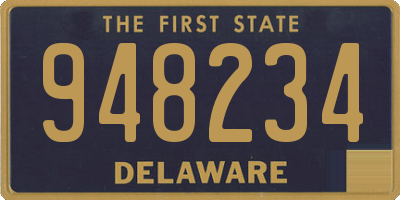 DE license plate 948234