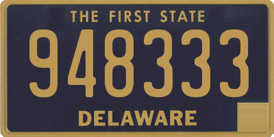 DE license plate 948333