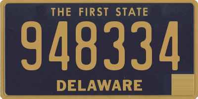 DE license plate 948334