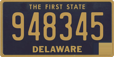 DE license plate 948345