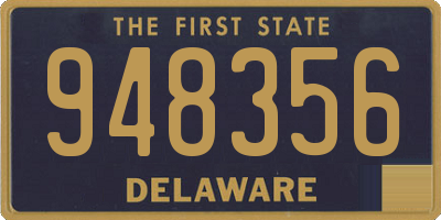 DE license plate 948356
