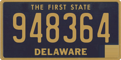 DE license plate 948364