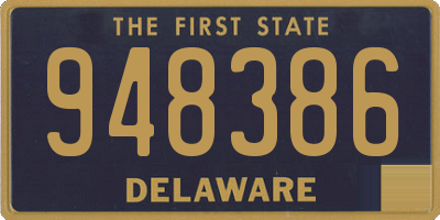 DE license plate 948386