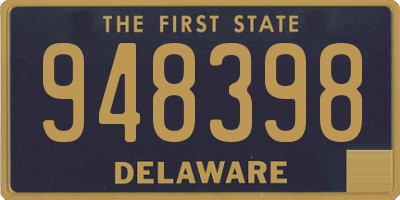 DE license plate 948398