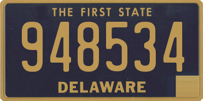 DE license plate 948534
