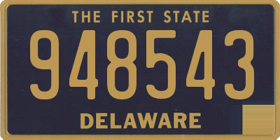 DE license plate 948543
