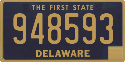 DE license plate 948593