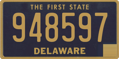 DE license plate 948597