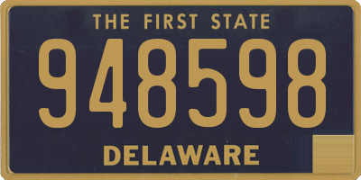 DE license plate 948598