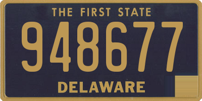 DE license plate 948677