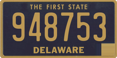 DE license plate 948753