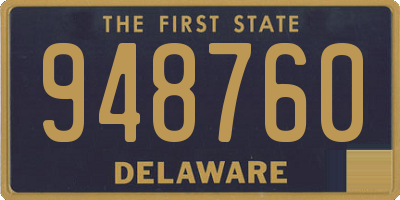 DE license plate 948760