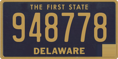 DE license plate 948778