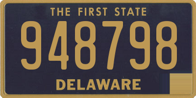 DE license plate 948798