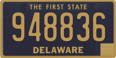 DE license plate 948836