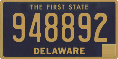 DE license plate 948892
