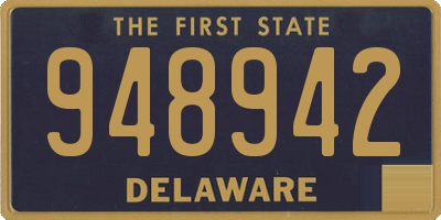 DE license plate 948942