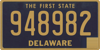 DE license plate 948982