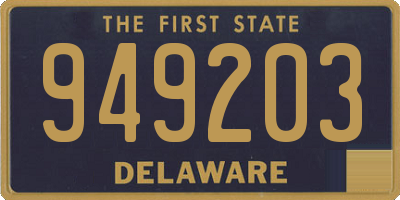 DE license plate 949203