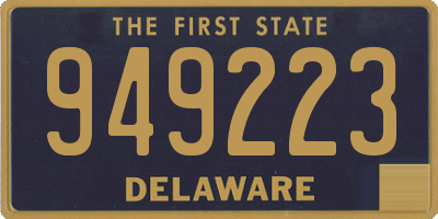 DE license plate 949223