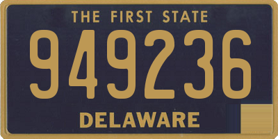 DE license plate 949236