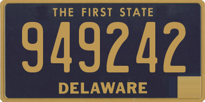 DE license plate 949242