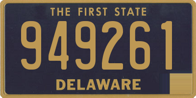 DE license plate 949261