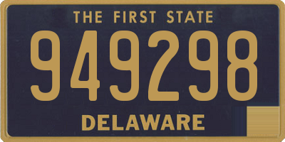 DE license plate 949298