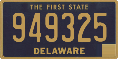 DE license plate 949325